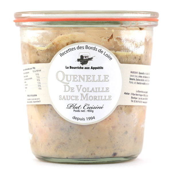 Quenelle de volaille sauce Morilles