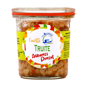 Émietté truite agrumes, piment 100g