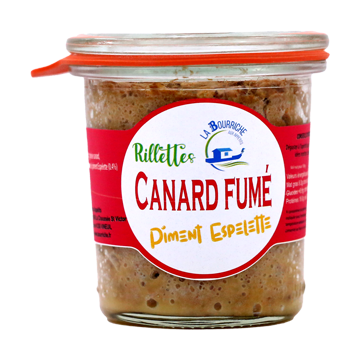 Rillettes canard fumé piment Espelette 100g