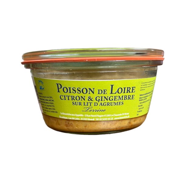 Poisson de Loire au citron et gingembre sur lit d'agrumes - 200g